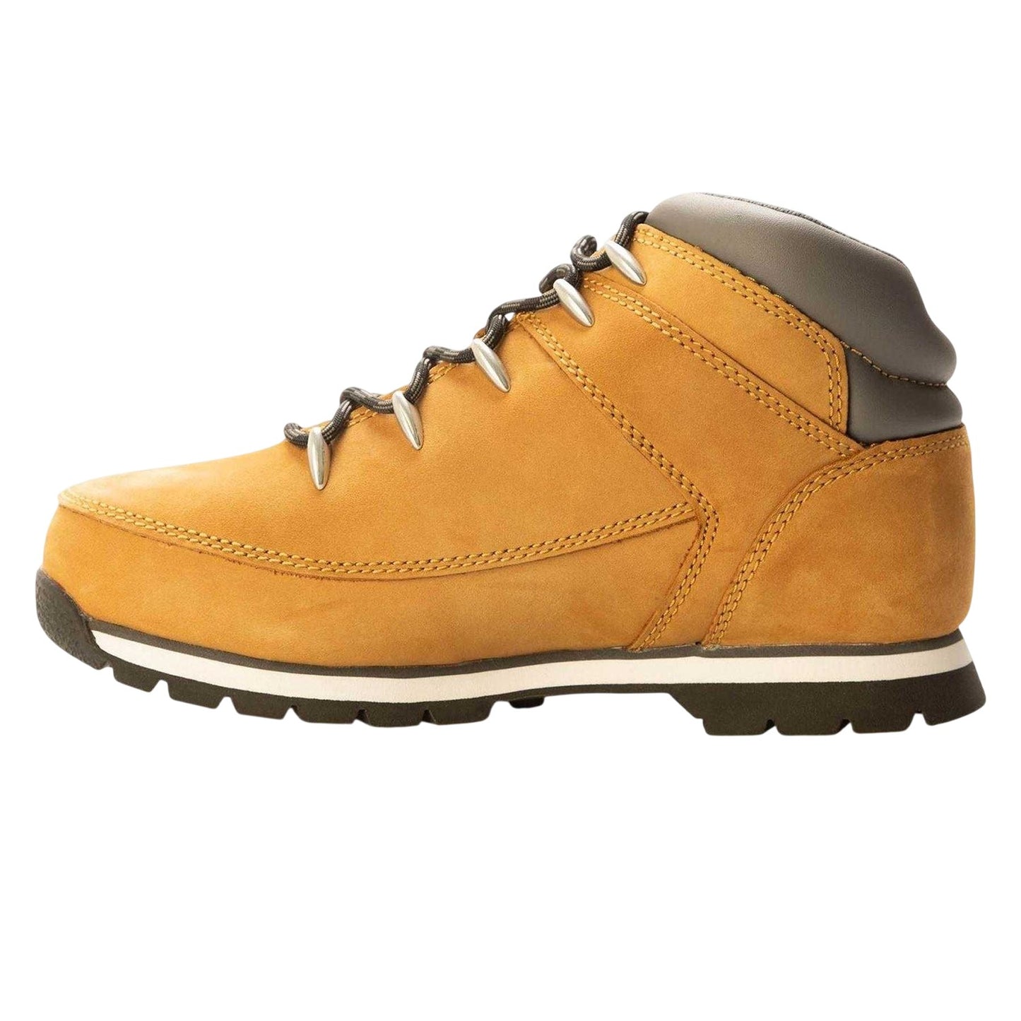 Brown - Side - Timberland Childrens-Kids Euro Sprint Leather Mid Boots