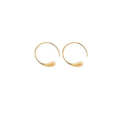 Gold - Front - Soeur Womens-Ladies Creole 15 Metallic Hoop Earrings