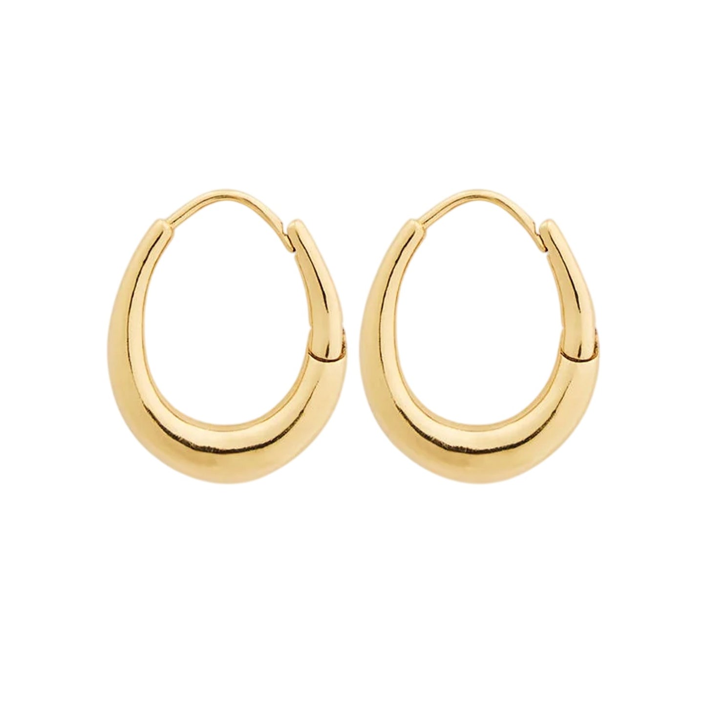 Gold - Front - Soeur Womens-Ladies Grande Creole Gold Plated Circular Hoop Earrings