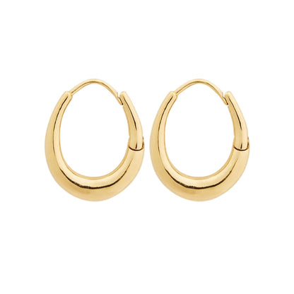 Gold - Front - Soeur Womens-Ladies Grande Creole Gold Plated Circular Hoop Earrings