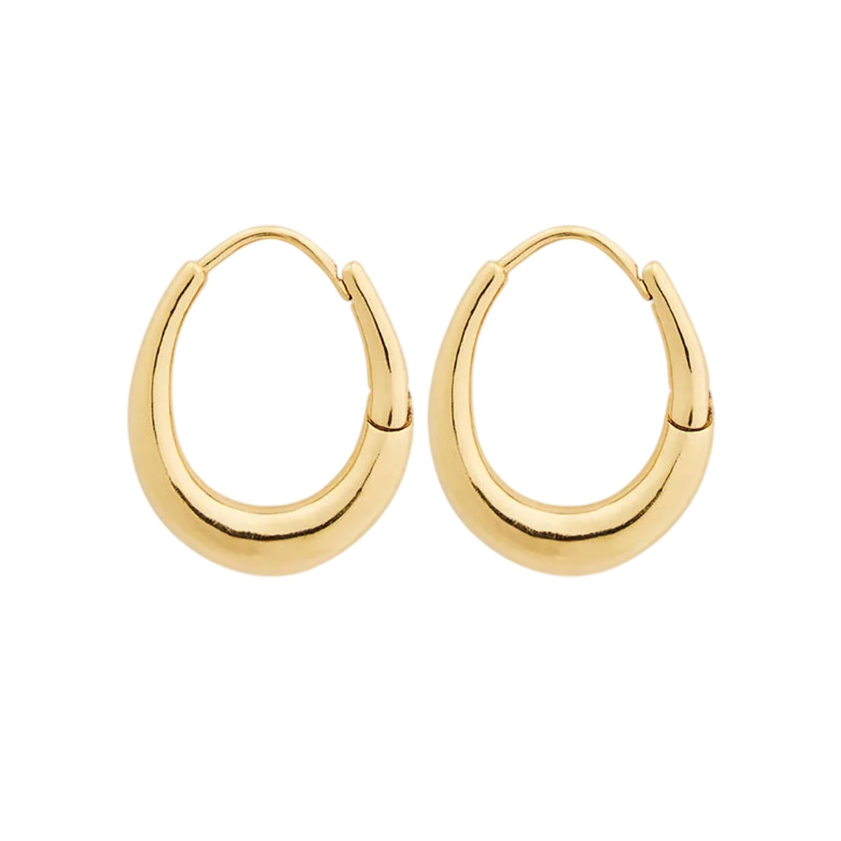 Gold - Front - Soeur Womens-Ladies Grande Creole Gold Plated Circular Hoop Earrings