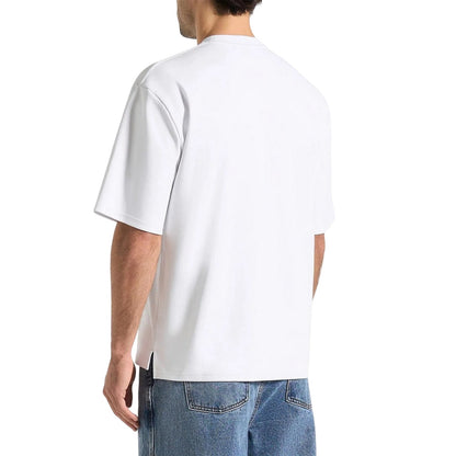 White - Pack Shot - Maniere De Voir Mens Cotton Relaxed Fit T-Shirt