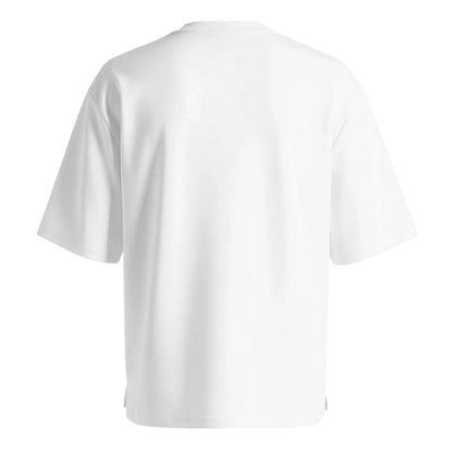 White - Back - Maniere De Voir Mens Cotton Relaxed Fit T-Shirt