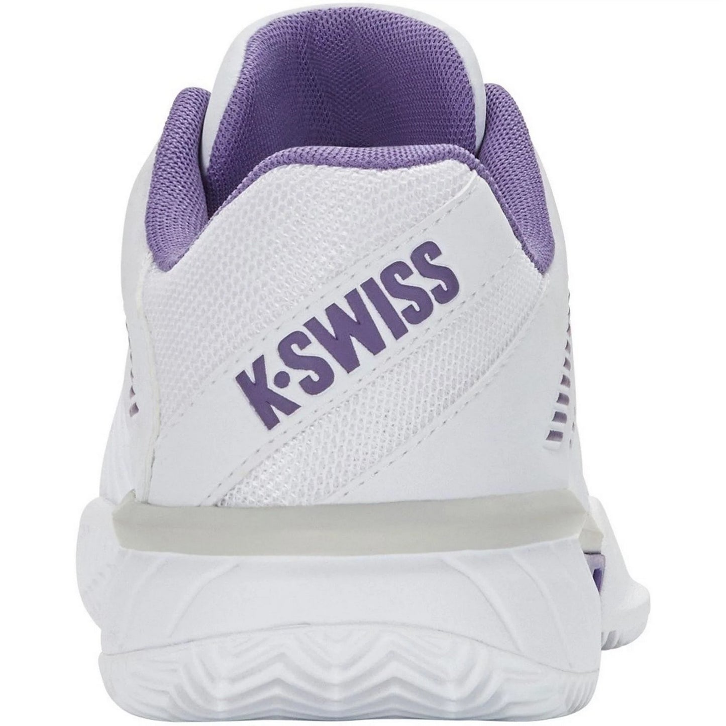 White-Purple - Back - K-Swiss Mens Striped Tennis Shoes