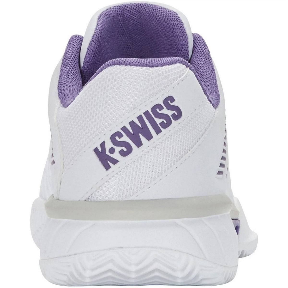White-Purple - Back - K-Swiss Mens Striped Tennis Shoes