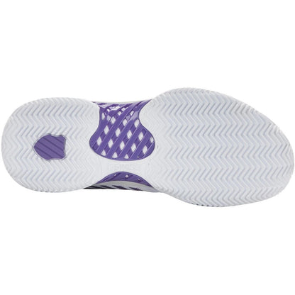 White-Purple - Side - K-Swiss Mens Striped Tennis Shoes