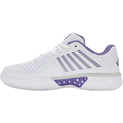 White-Purple - Lifestyle - K-Swiss Mens Striped Tennis Shoes