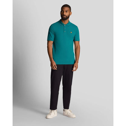 Green - Back - Lyle & Scott Mens Plain Polo Shirt