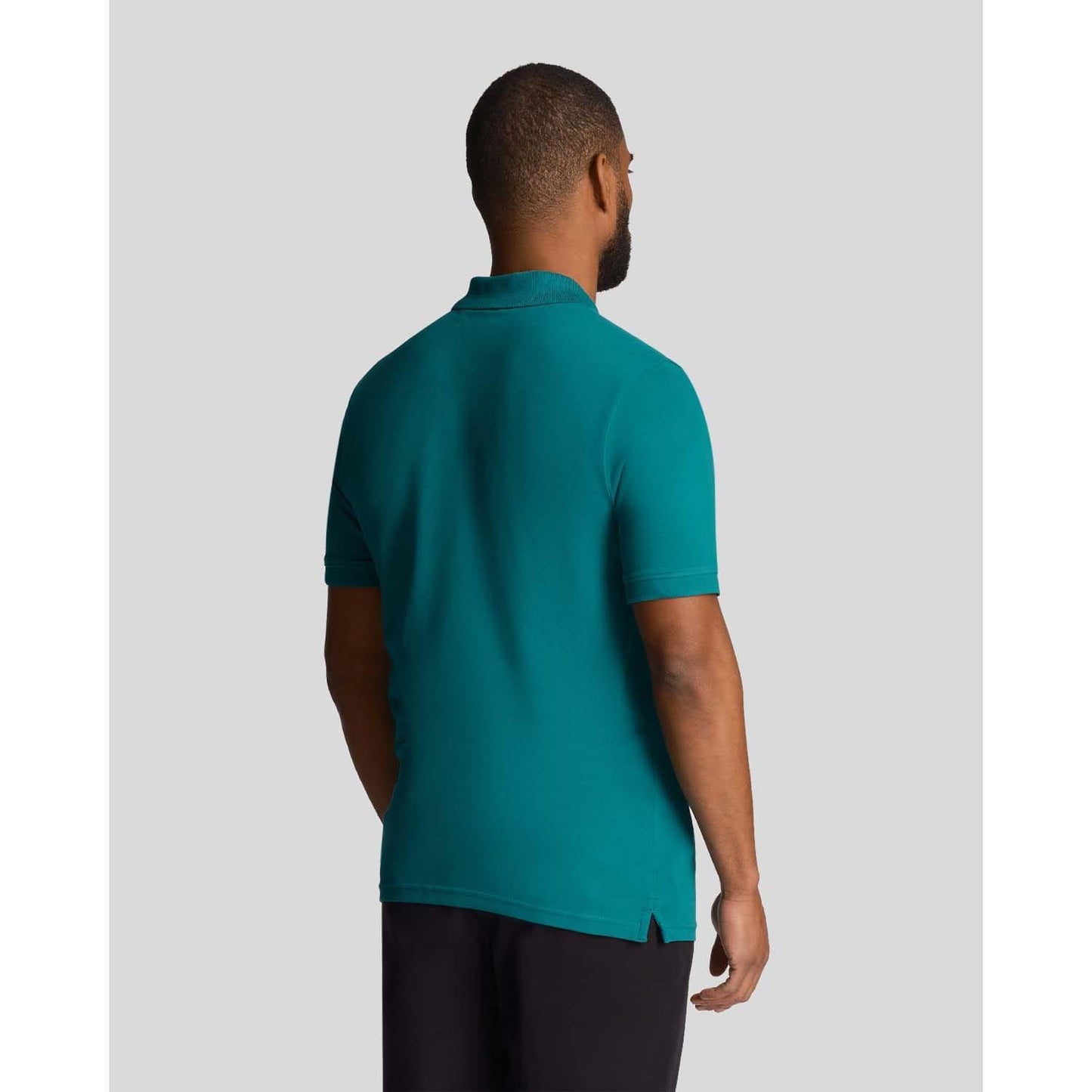 Green - Side - Lyle & Scott Mens Plain Polo Shirt