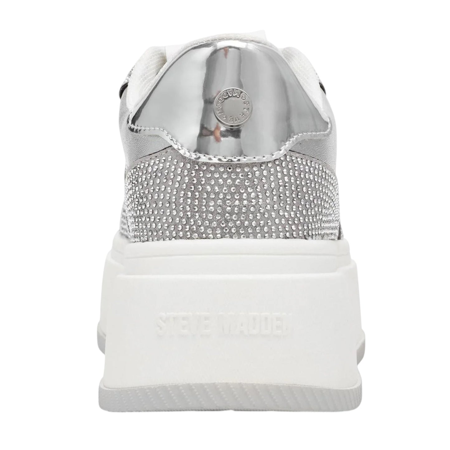 Silver - Back - Steve Madden Womens-Ladies Dynamo Trainers
