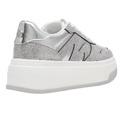 Silver - Pack Shot - Steve Madden Womens-Ladies Dynamo Trainers
