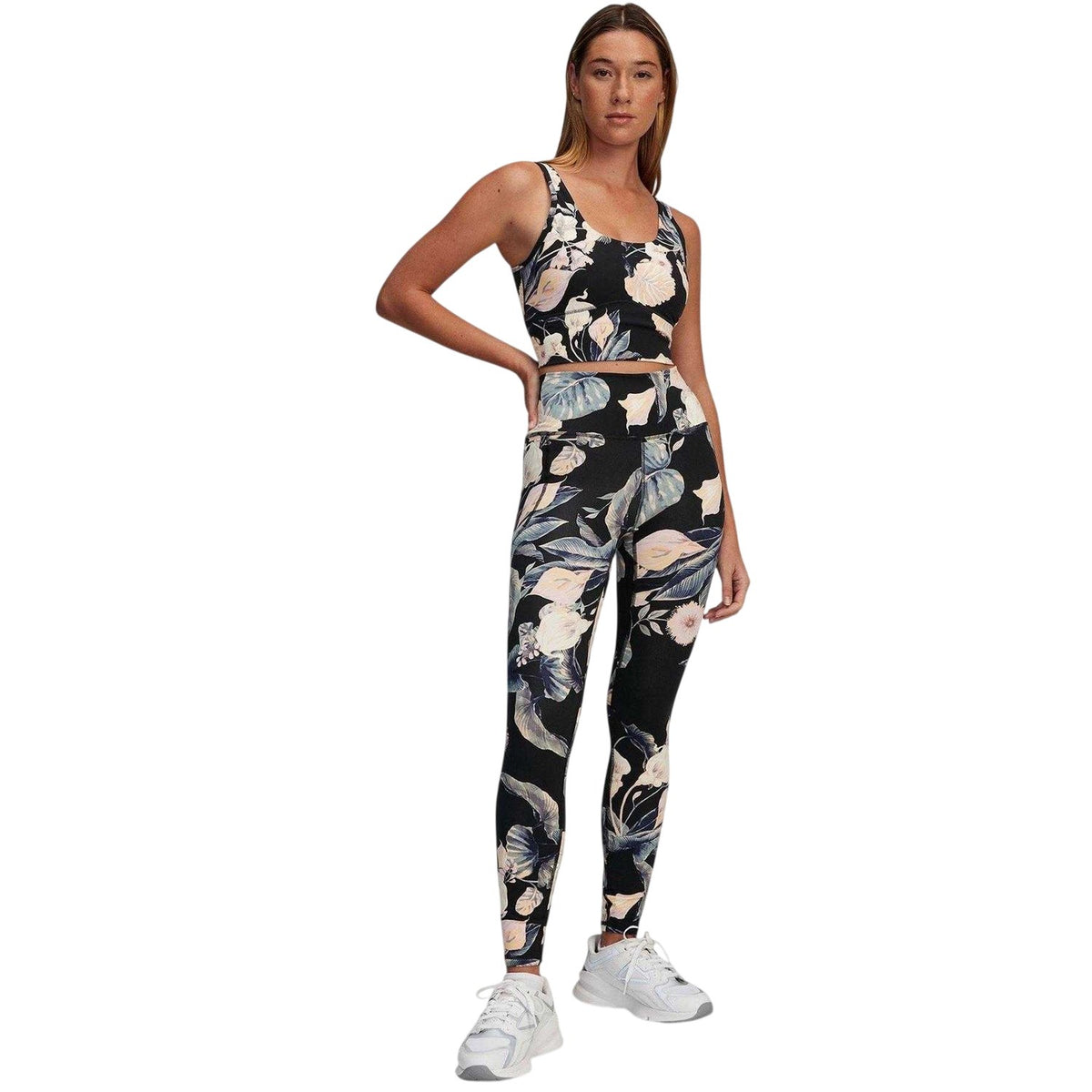 Black - Pack Shot - Under Armour Womens-Ladies Meridian Floral Tank Top