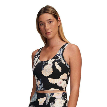 Black - Front - Under Armour Womens-Ladies Meridian Floral Tank Top