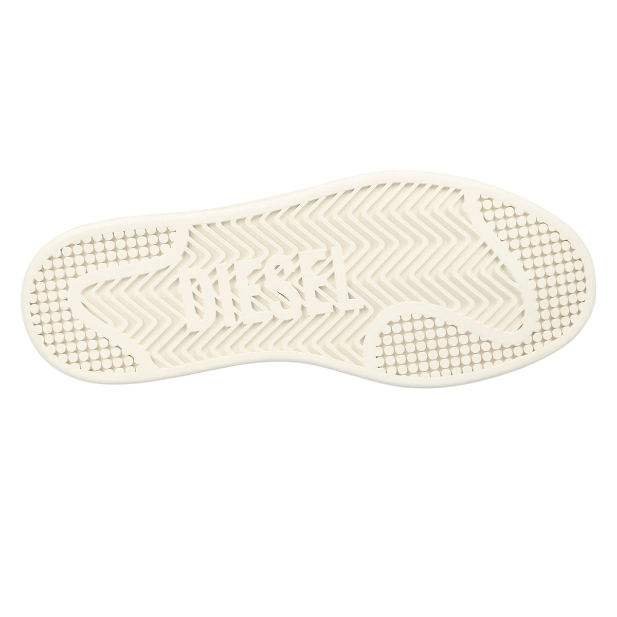 White - Back - Diesel Unisex Adult Cowhide Leather Trainers