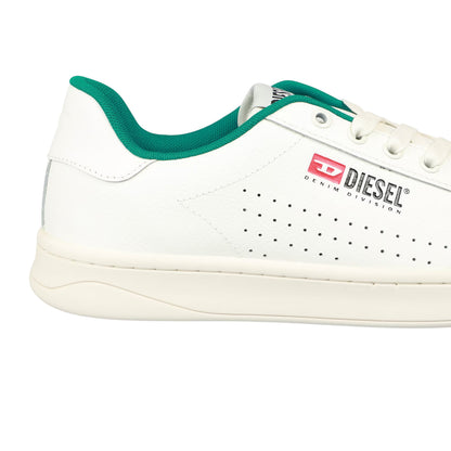 White - Lifestyle - Diesel Unisex Adult Cowhide Leather Trainers
