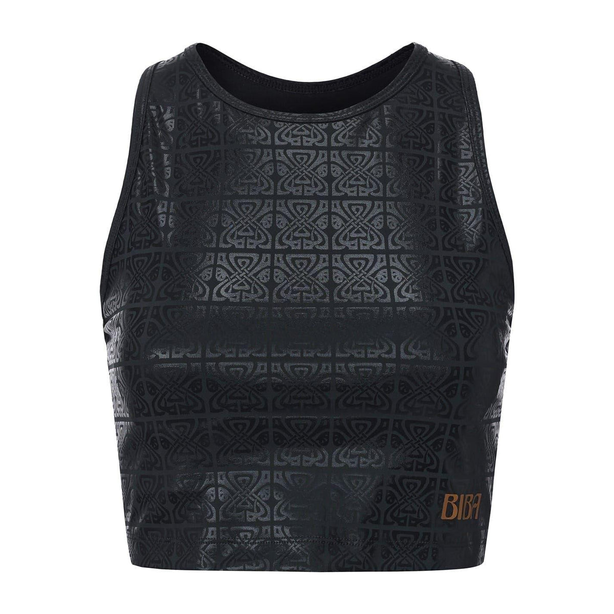 Black - Front - Biba Womens-Ladies Shine Slim Sleeveless Tank Top