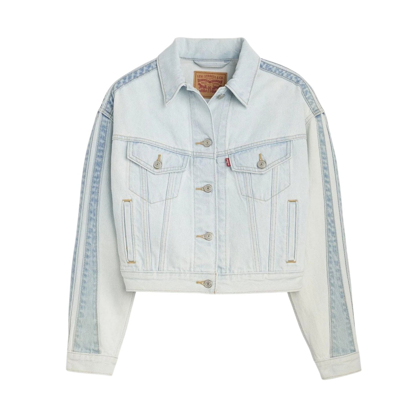 Blue - Front - Levis Womens-Ladies Shrunken 90s Collared Slim Long-Sleeved Denim Jackets
