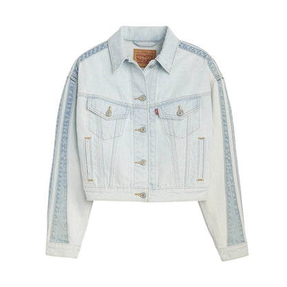 Blue - Front - Levis Womens-Ladies Shrunken 90s Collared Slim Long-Sleeved Denim Jackets