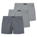 Grey - Front - Lyle & Scott Mens Woven Boxer Shorts (Pack of 3)