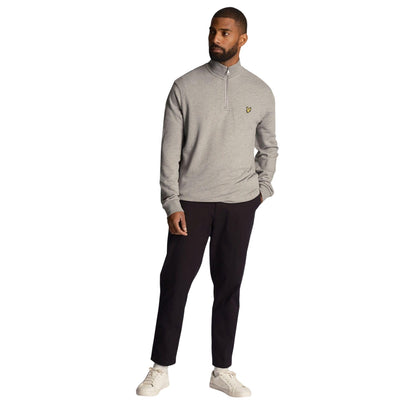 Grey - Lifestyle - Lyle & Scott Mens Loopback Quarter Zip Sweatshirt