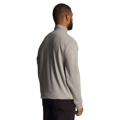 Grey - Back - Lyle & Scott Mens Loopback Quarter Zip Sweatshirt