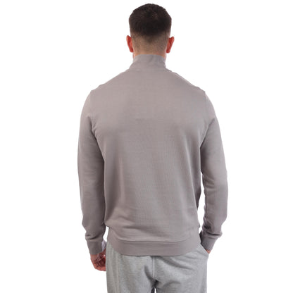 Light Grey - Back - Lyle & Scott Mens Loopback Quarter Zip Sweatshirt