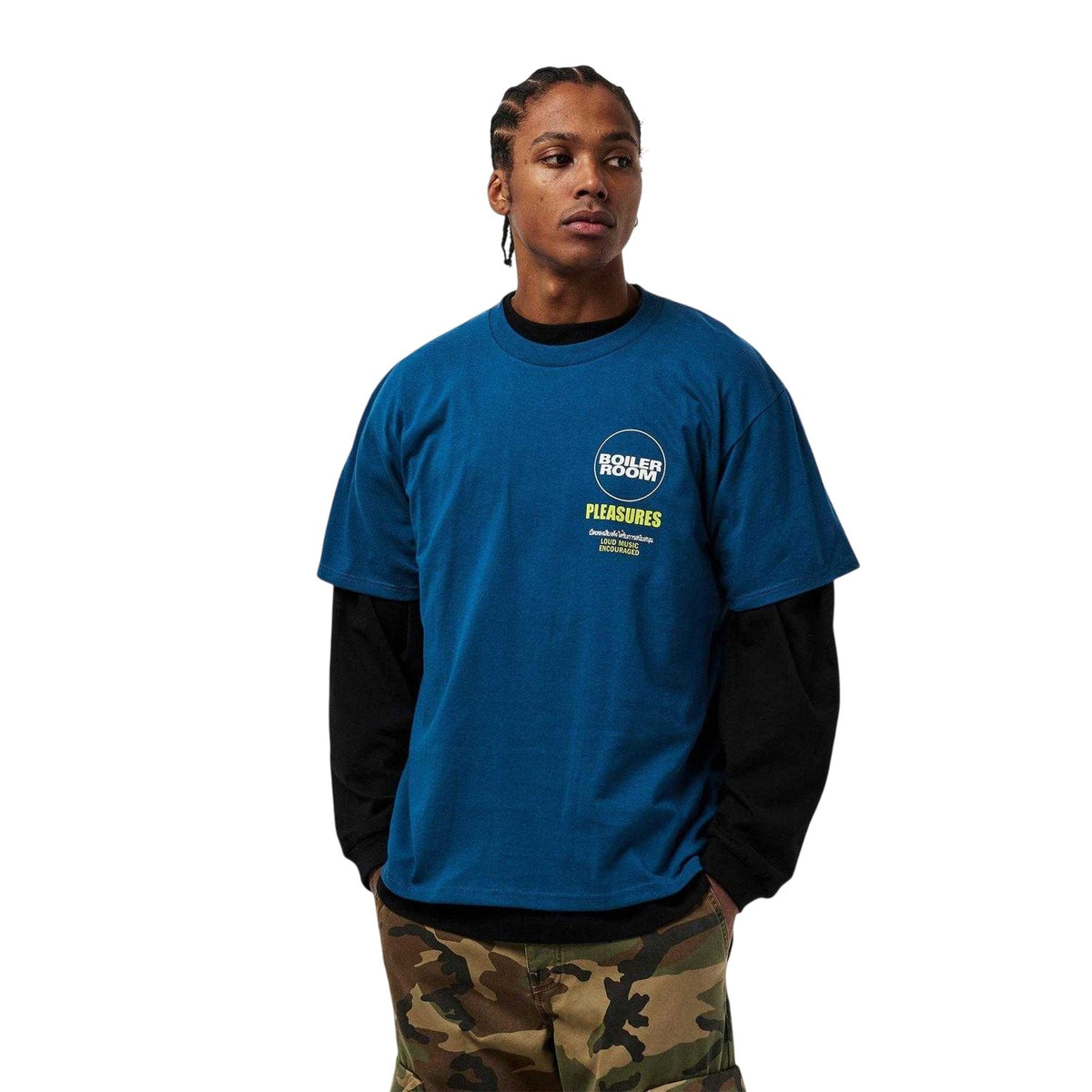 Blue - Lifestyle - Pleasures Mens Boiler Room Turntable T-Shirt