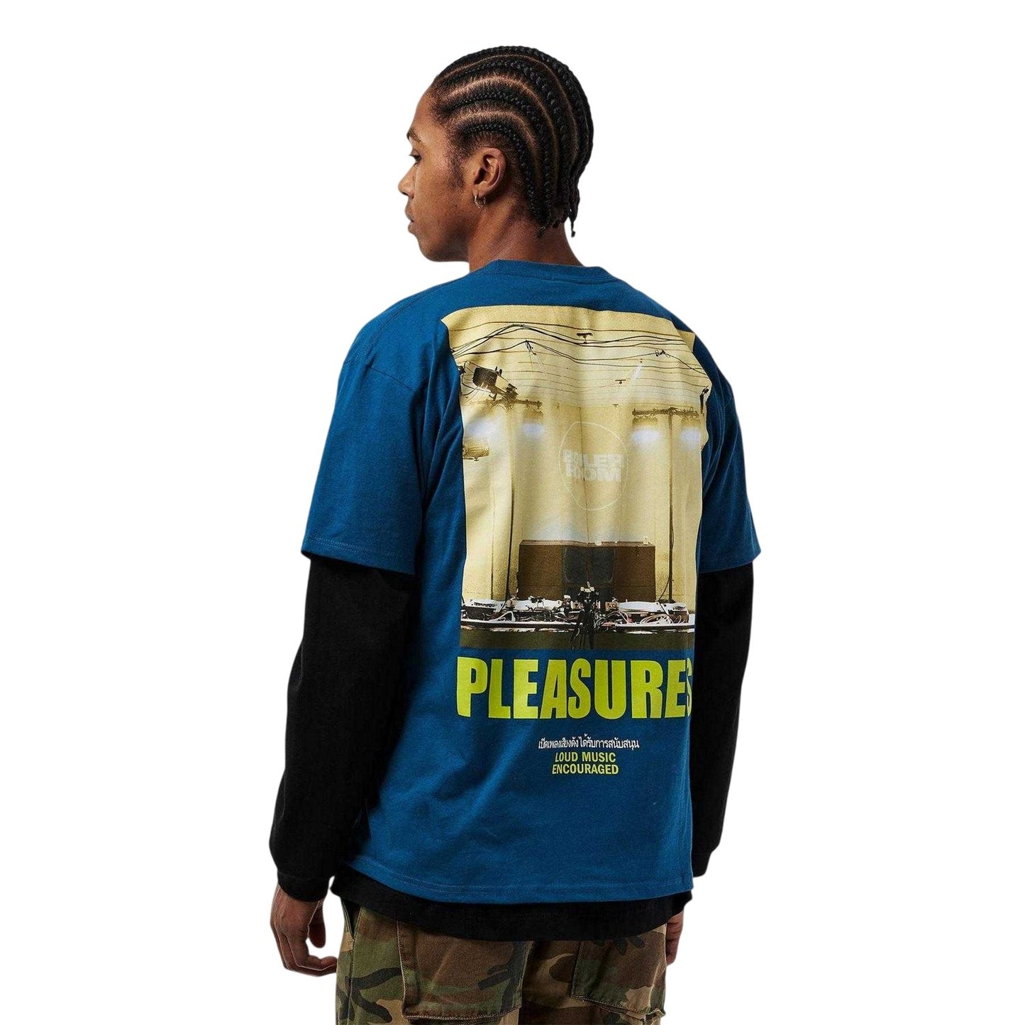Blue - Pack Shot - Pleasures Mens Boiler Room Turntable T-Shirt