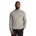 Grey - Side - Lyle & Scott Mens Loopback Quarter Zip Sweatshirt