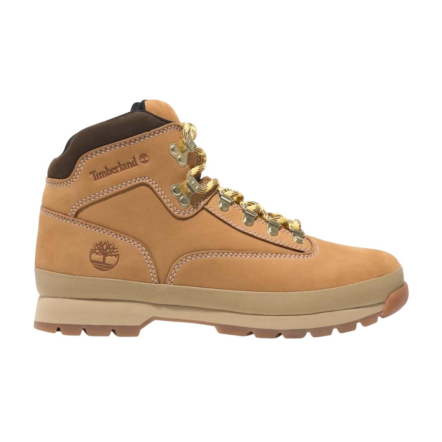 Wheat - Side - Timberland Mens Euro Hiker Full Grain Leather Mid Cut Chelsea Boots