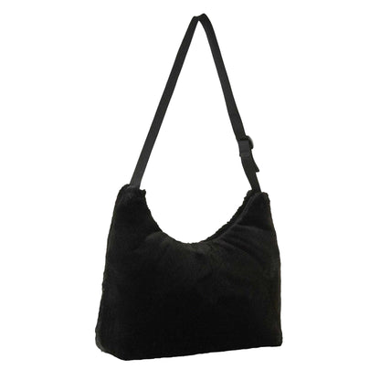 Puma Black - Back - Puma Up Faux Fur Slouch Hobo Bag
