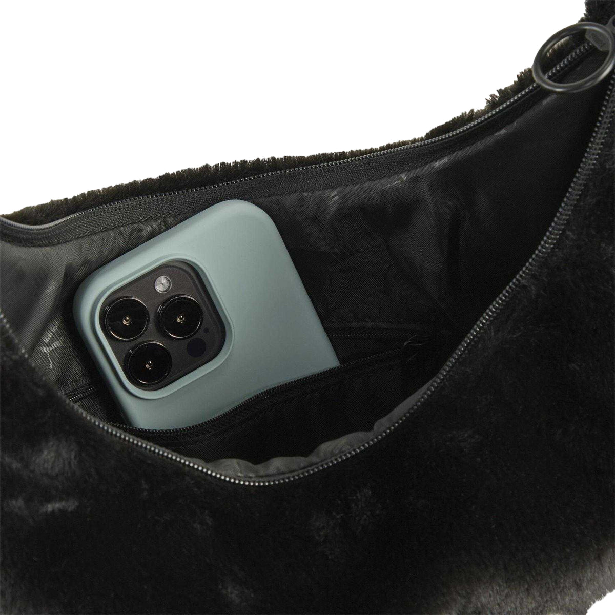 Puma Black - Side - Puma Up Faux Fur Slouch Hobo Bag