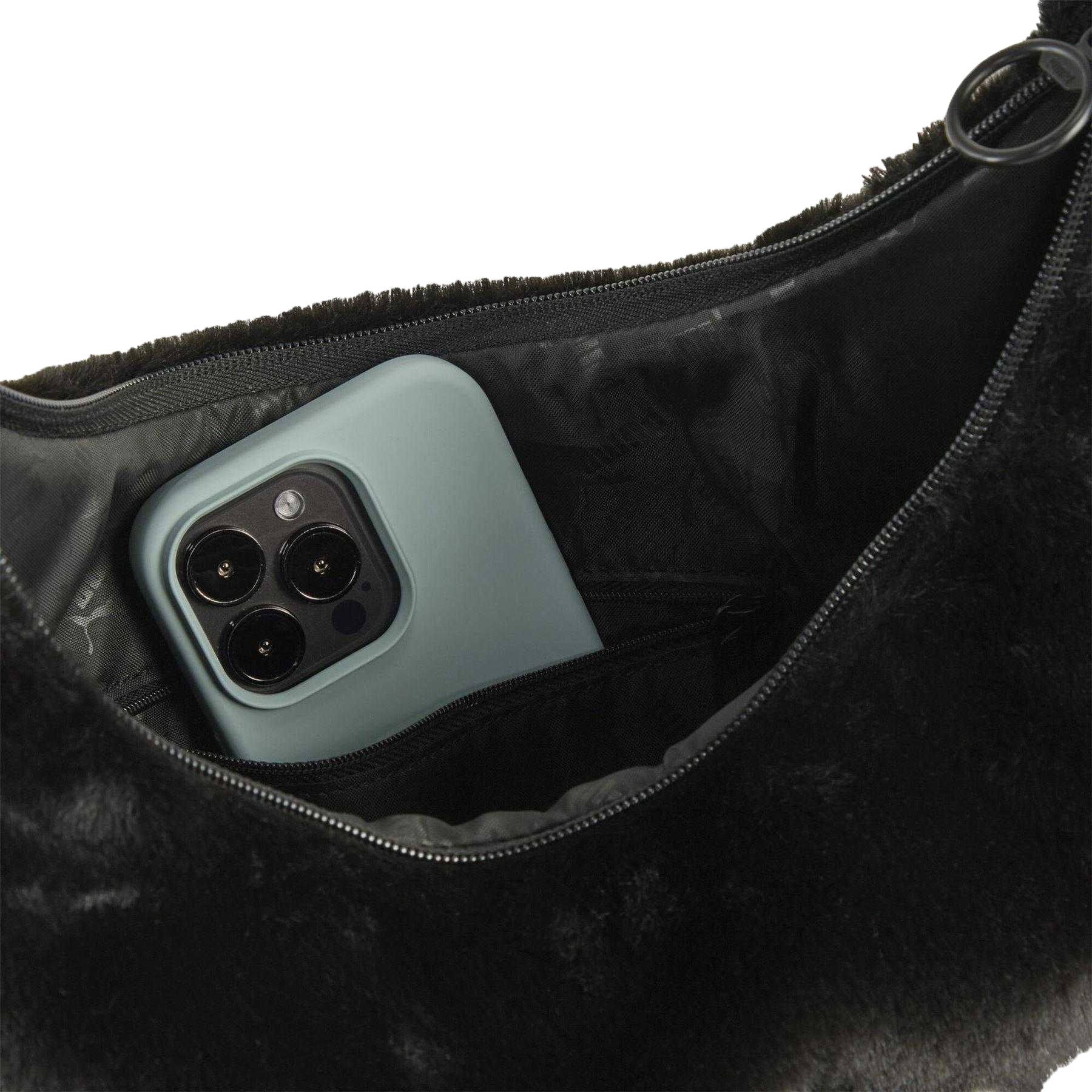 Puma Black - Side - Puma Up Faux Fur Slouch Hobo Bag