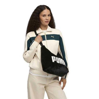 Puma Black - Pack Shot - Puma Up Faux Fur Slouch Hobo Bag