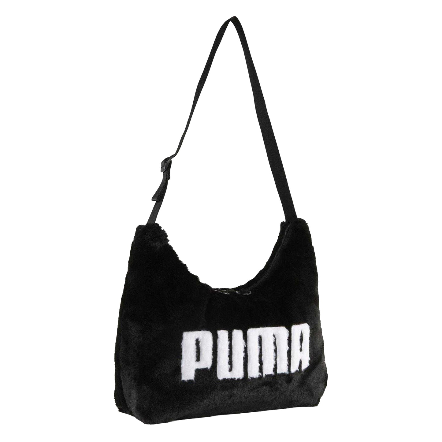 Puma Black - Front - Puma Up Faux Fur Slouch Hobo Bag