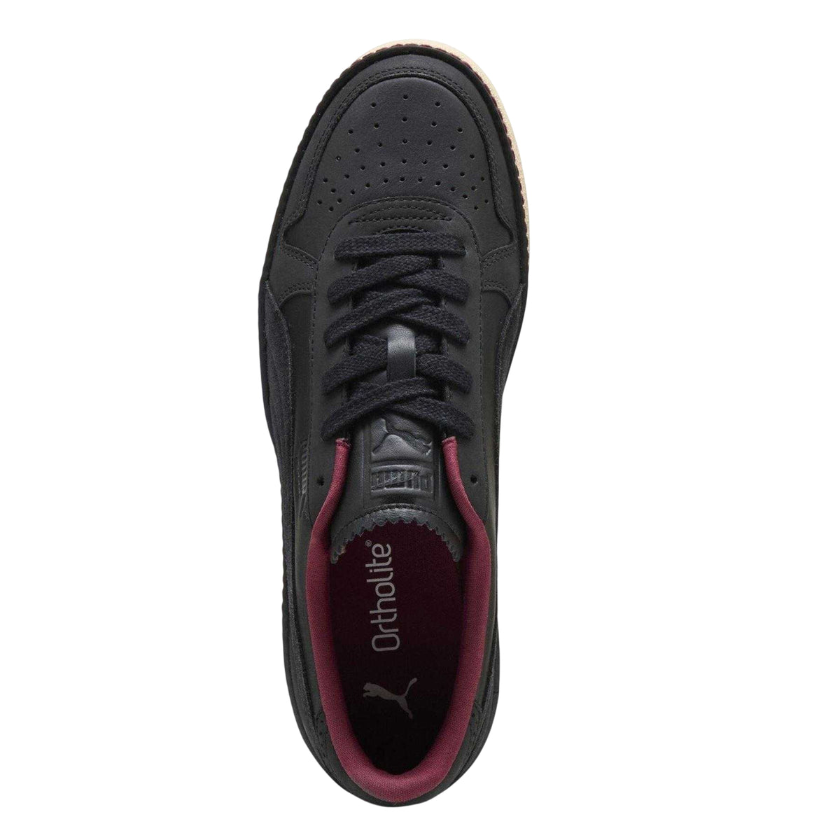 Black - Side - Puma Womens-Ladies Regal Grace Leather Indoor Flat Trainers