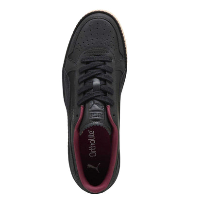 Black - Side - Puma Womens-Ladies Regal Grace Leather Indoor Flat Trainers