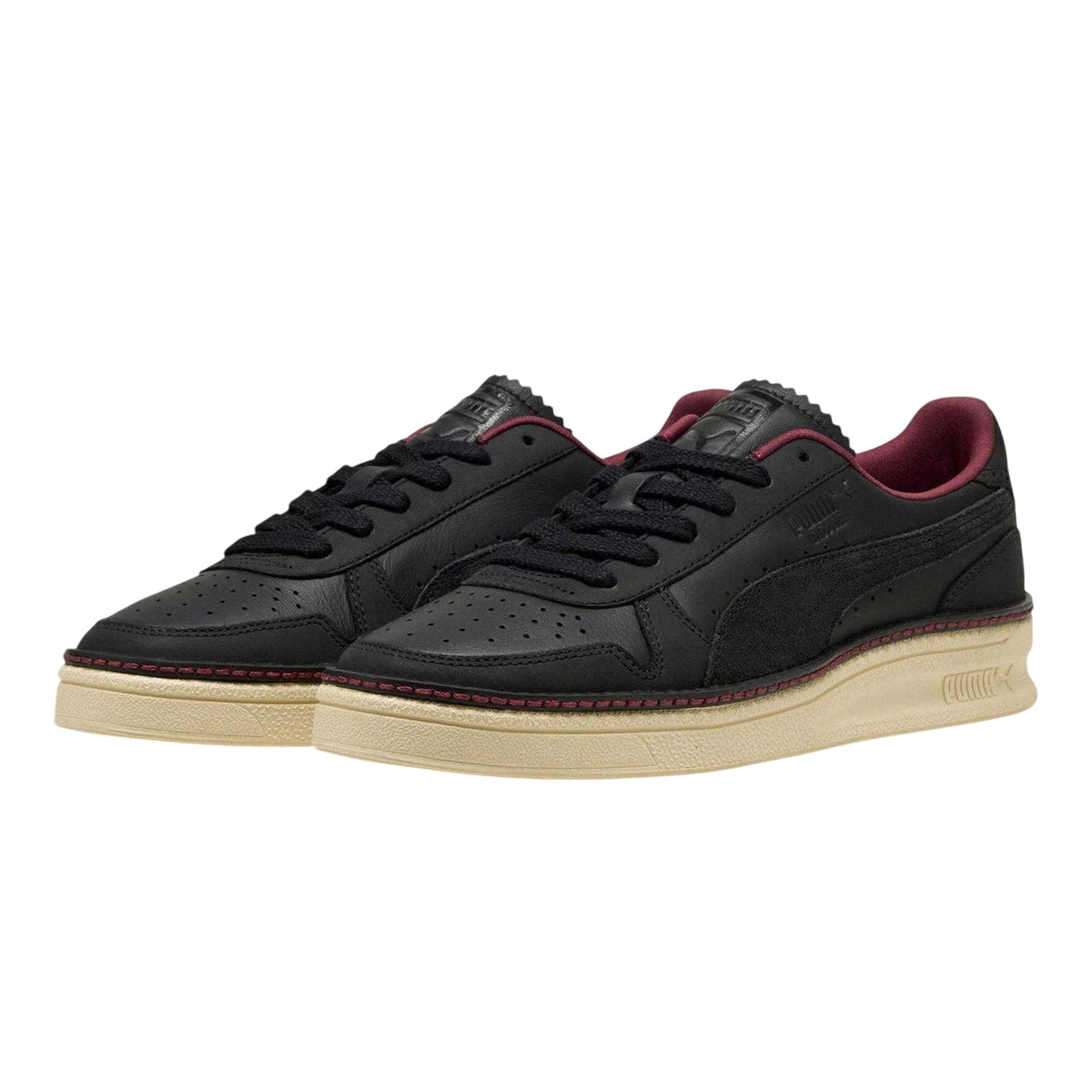 Black - Pack Shot - Puma Womens-Ladies Regal Grace Leather Indoor Flat Trainers