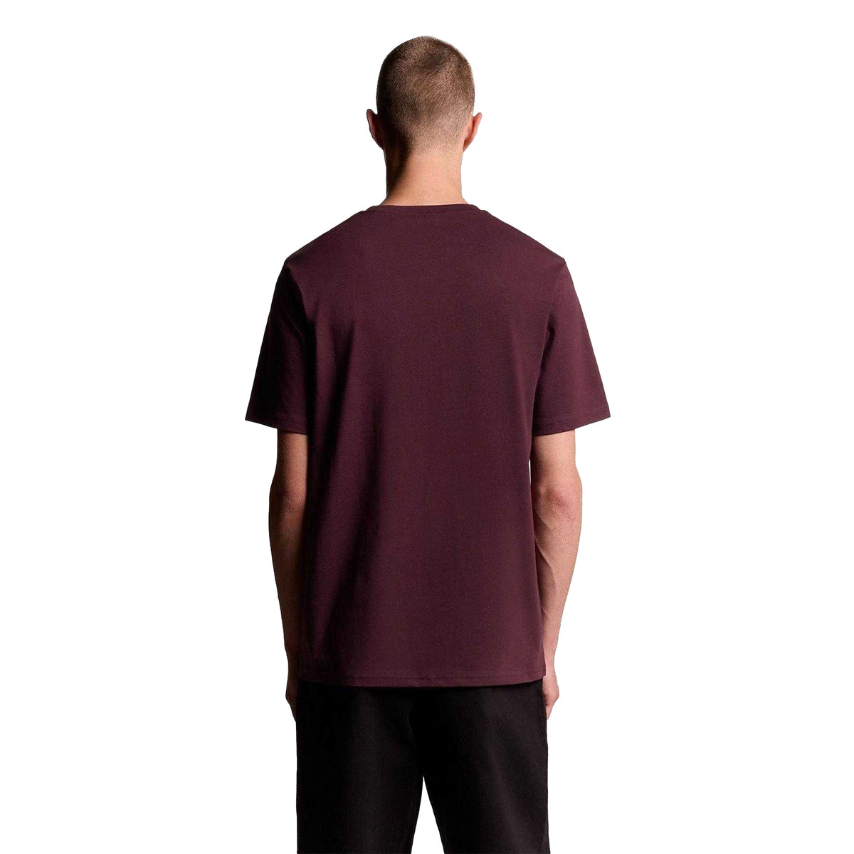 Burgundy - Back - Lyle & Scott Mens Small Logo Cotton T-Shirt