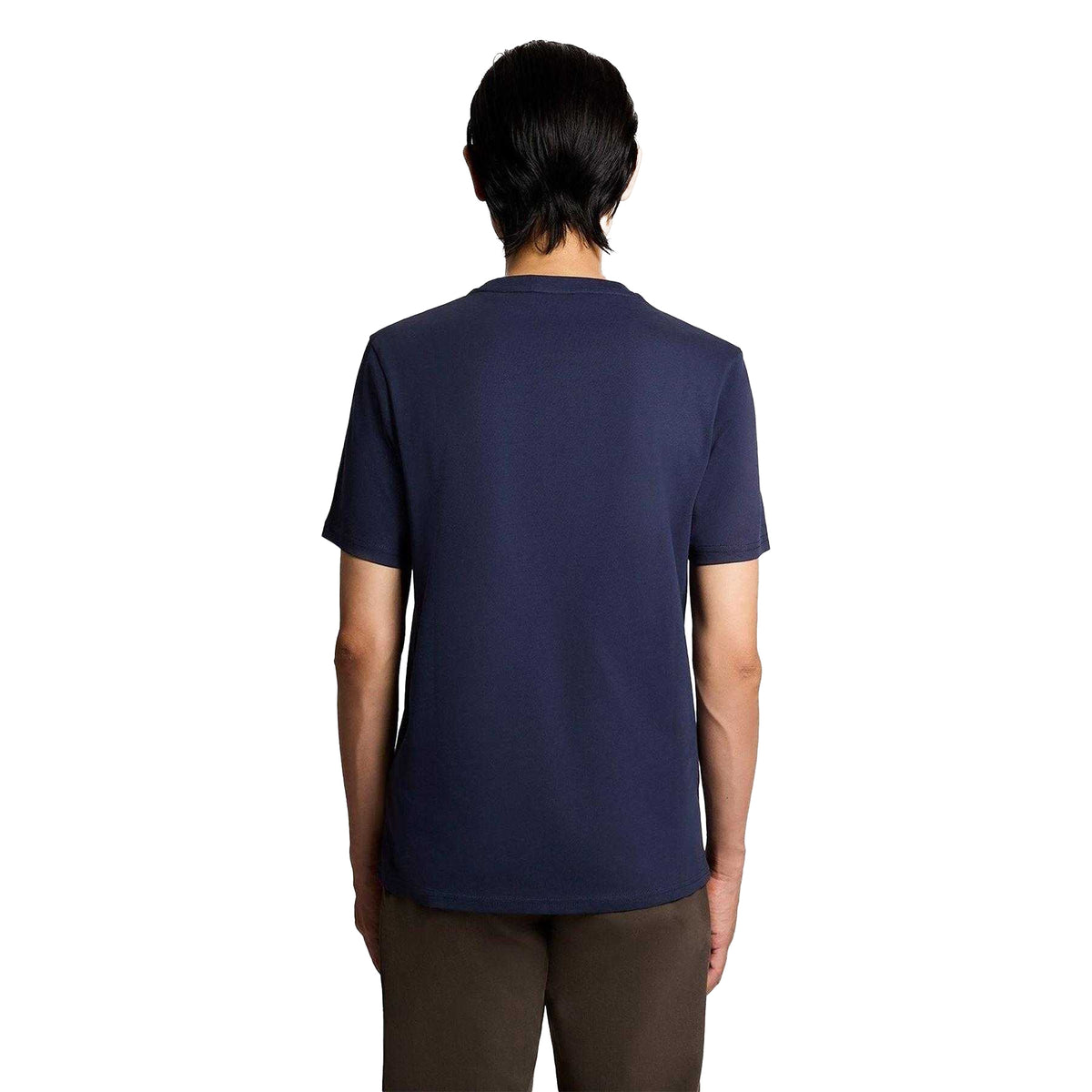 Navy - Back - Lyle & Scott Mens Small Logo Cotton T-Shirt