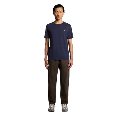 Navy - Side - Lyle & Scott Mens Small Logo Cotton T-Shirt