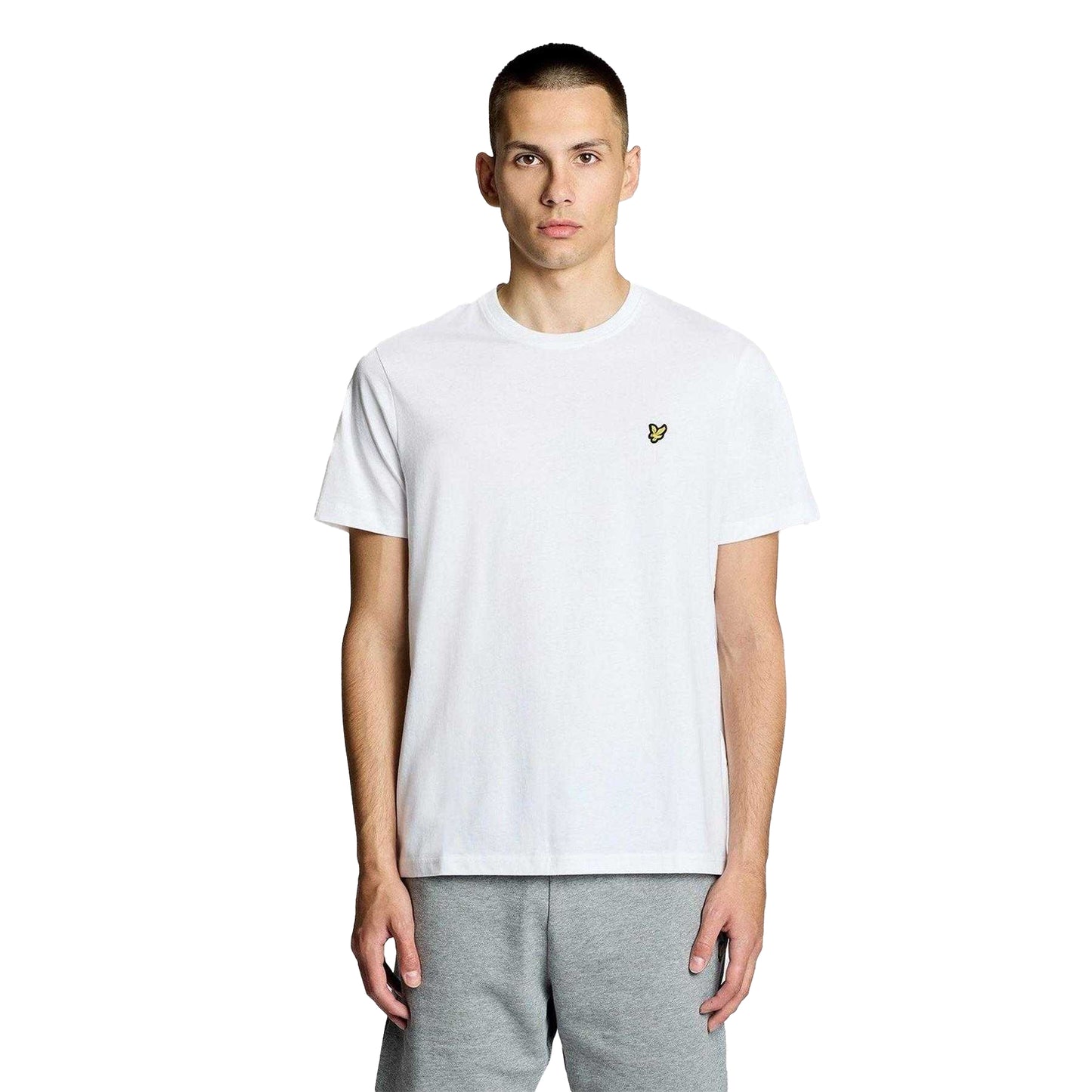 White - Front - Lyle & Scott Mens Small Logo Cotton T-Shirt