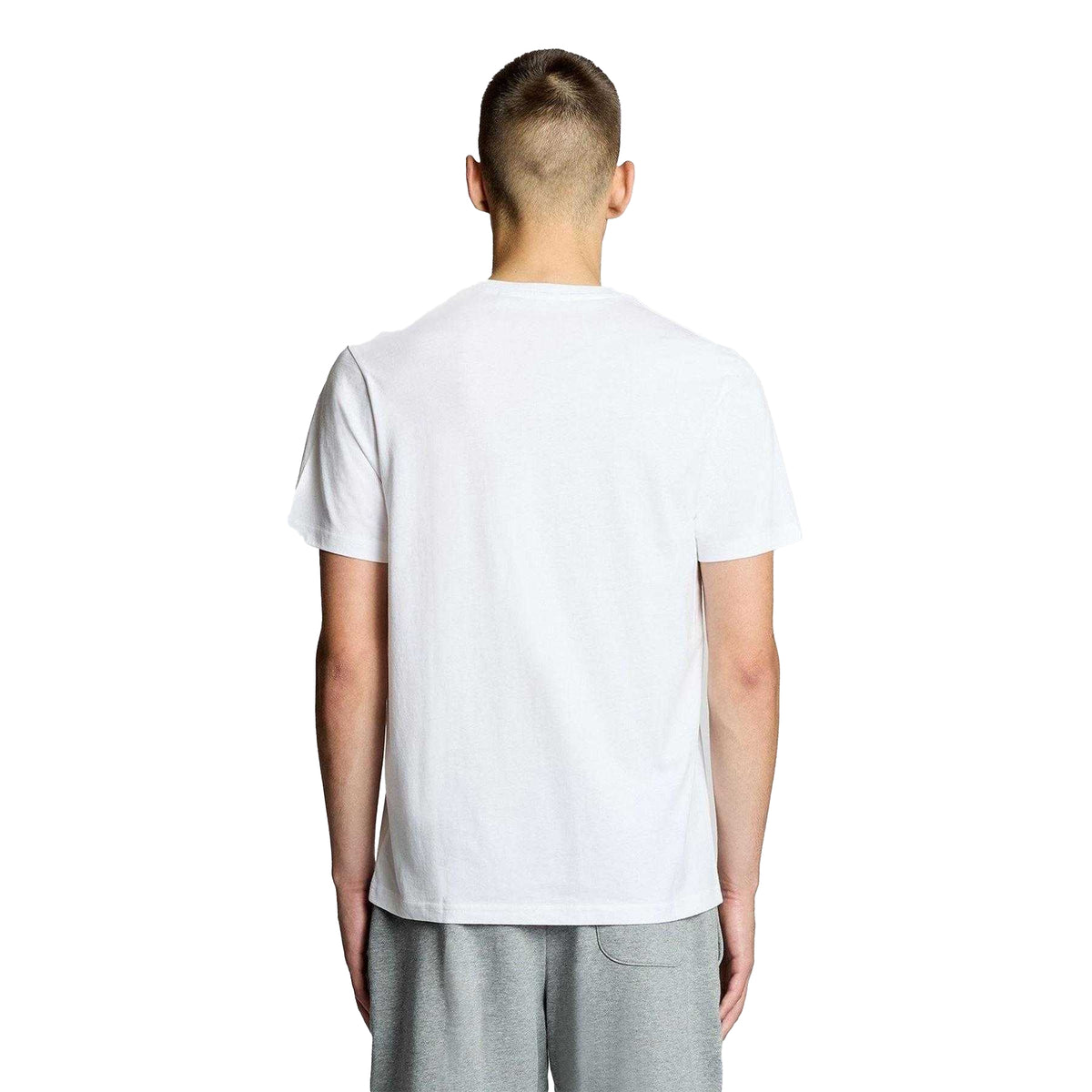 White - Back - Lyle & Scott Mens Small Logo Cotton T-Shirt