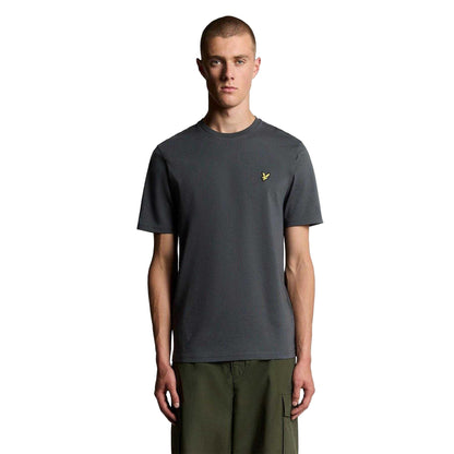 Gunmetal - Front - Lyle & Scott Mens Small Logo Cotton T-Shirt