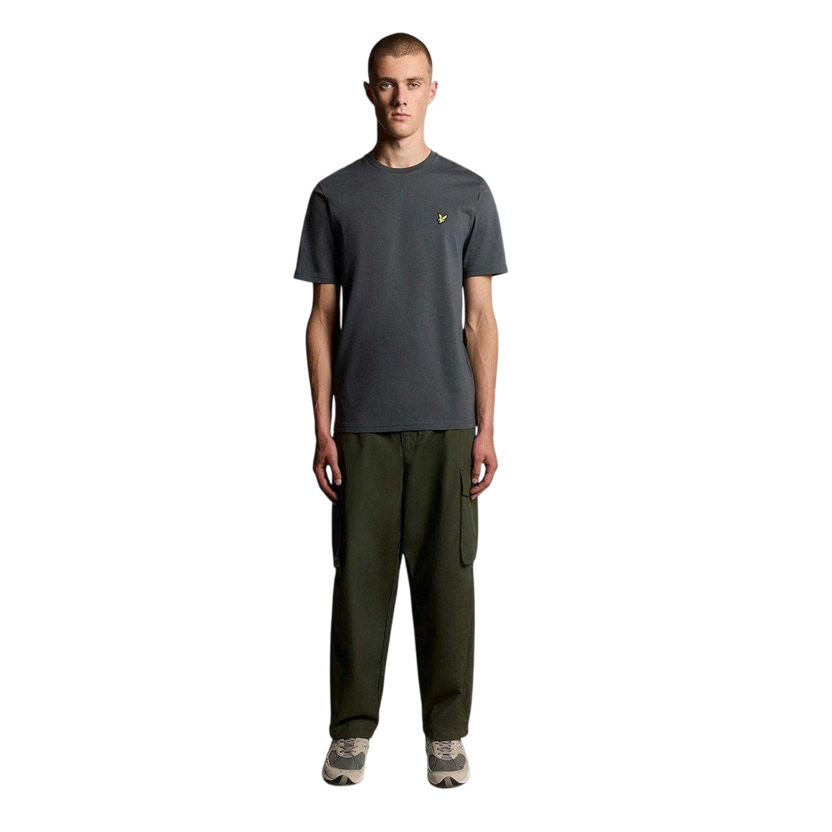 Gunmetal - Side - Lyle & Scott Mens Small Logo Cotton T-Shirt