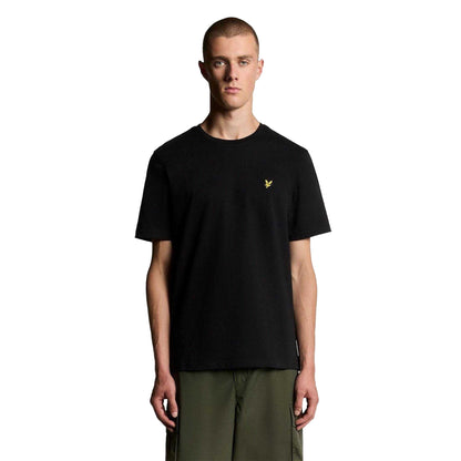 Jet Black - Front - Lyle & Scott Mens Small Logo Cotton T-Shirt