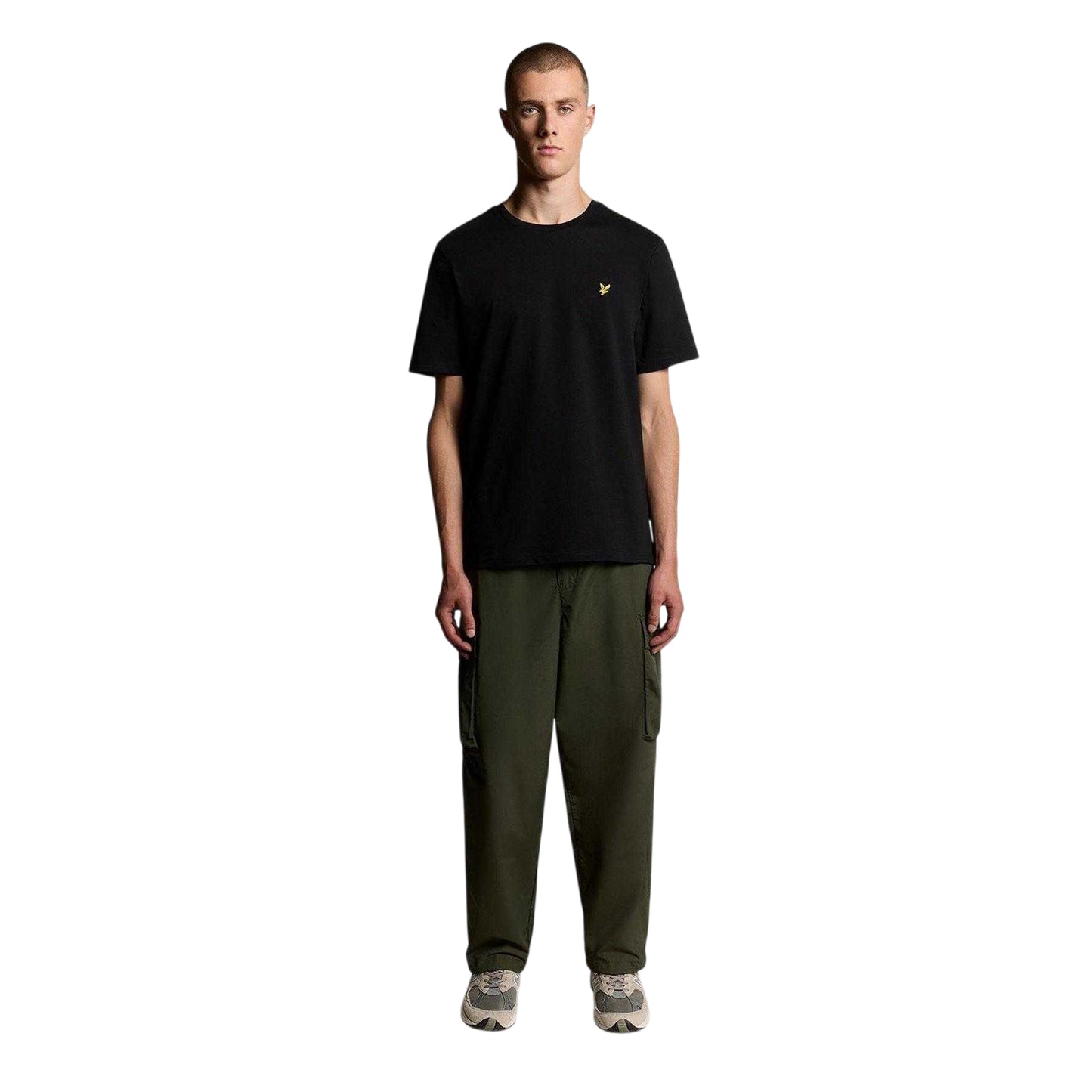 Jet Black - Side - Lyle & Scott Mens Small Logo Cotton T-Shirt