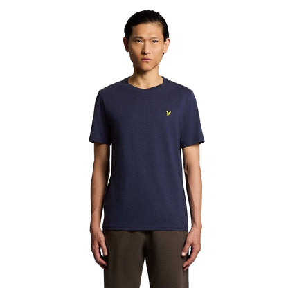 Navy - Front - Lyle & Scott Mens Small Logo Cotton T-Shirt