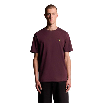 Burgundy - Front - Lyle & Scott Mens Small Logo Cotton T-Shirt