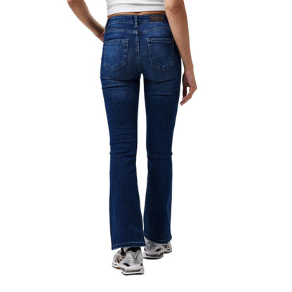 Dark Blue - Back - Only Womens-Ladies Bootcut Jeans